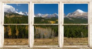 Rocky Mountain Continental Divide Rustic Window View