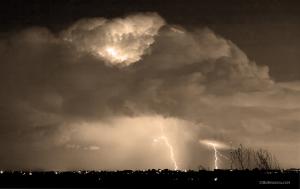 Sepia Thunderstorm Boulder County Colorado